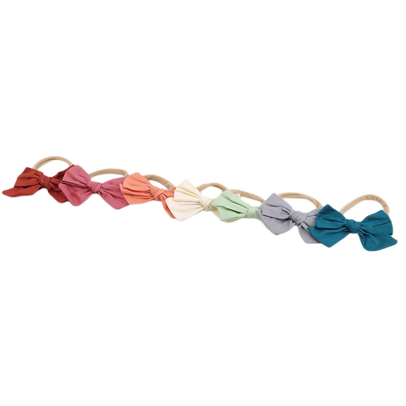 

New Solid Color Printed Newborn Toddler Headband Ribbon Elastic Baby Elastic Cute Headdress Kids Hair Band Girl Bowknot
