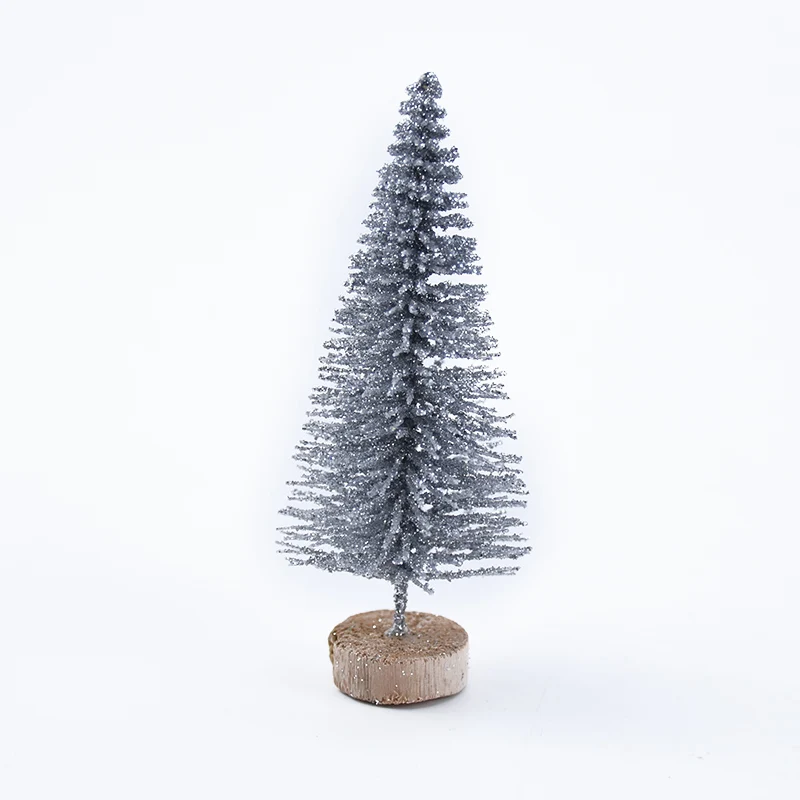 silver 10 шт. DIY рождественская елка подарки на год детские игрушки искусственное дерево настенные подвесные украшения Рождественское украшение для дома и свадьбы - Цвет: silver