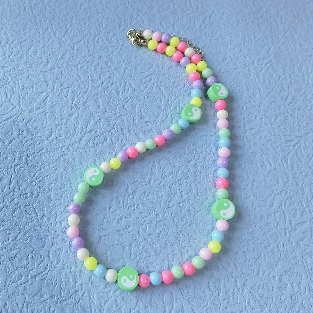 Модная Цепочка-чокер ручной работы ZX YinYang из бисера ожерелье для женщин и девушек