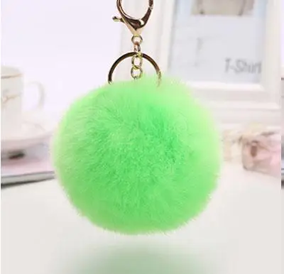 7 8 см 29 цветов слоеный шар брелки Персонализированные милые брелки женские кольца брелки большой шар автомобильный мешок Индивидуальные цепочки для ключей - Цвет: 7