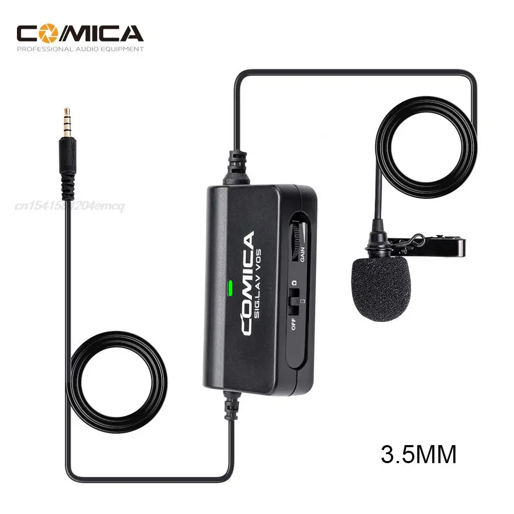 

Comica CVM-V05 Portable Multi-functional Single Lavalier Lapel Microphone for Canon Nikon Fuji Cameras for 3.5MM Smartphones MIC