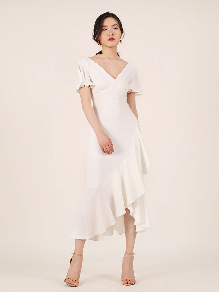 Женское винтажное платье Русалочка Элегантное Длинное во французском стиле с