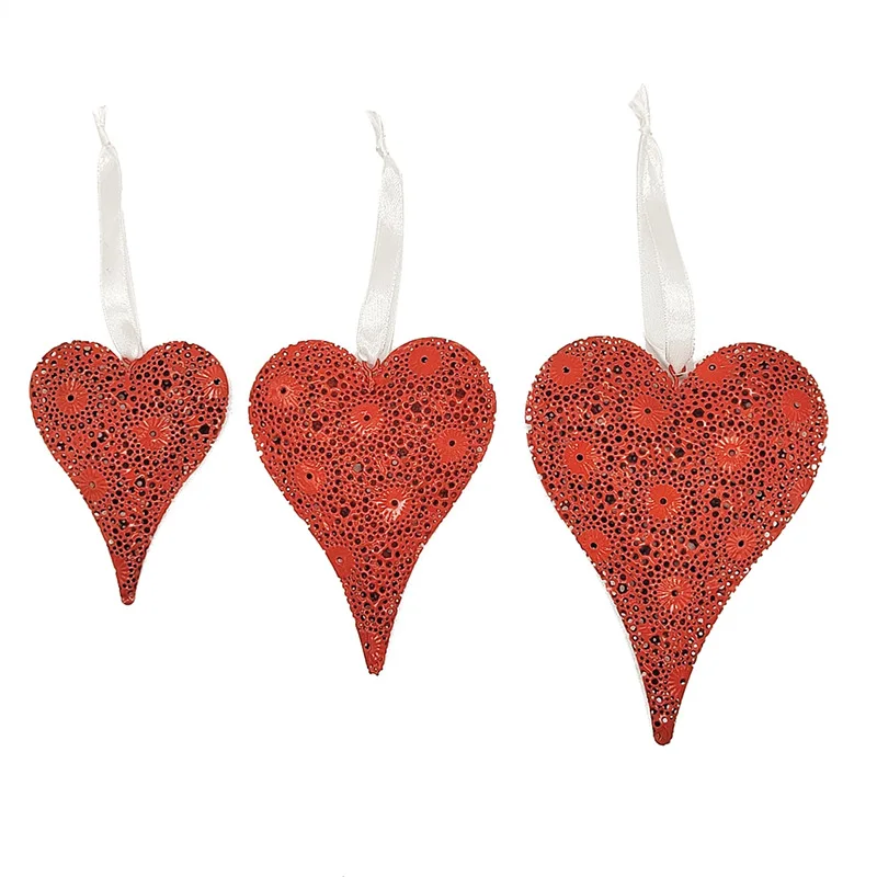 

Hollow Pattern Metal Love Heart Wall Hanging Metal Crafts Wedding Props Valentine's Day Party Decoration Home Decor Ornaments