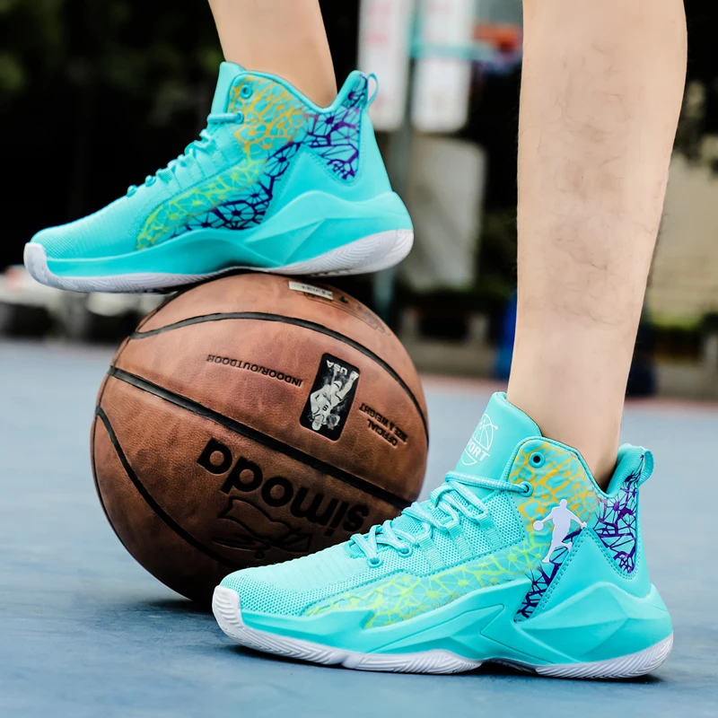 

Men's High-Top Breathable, Non-Slip, Wear-Resistant And Shock-Absorbing Student Practical Basketball Shoes Sports Shoes