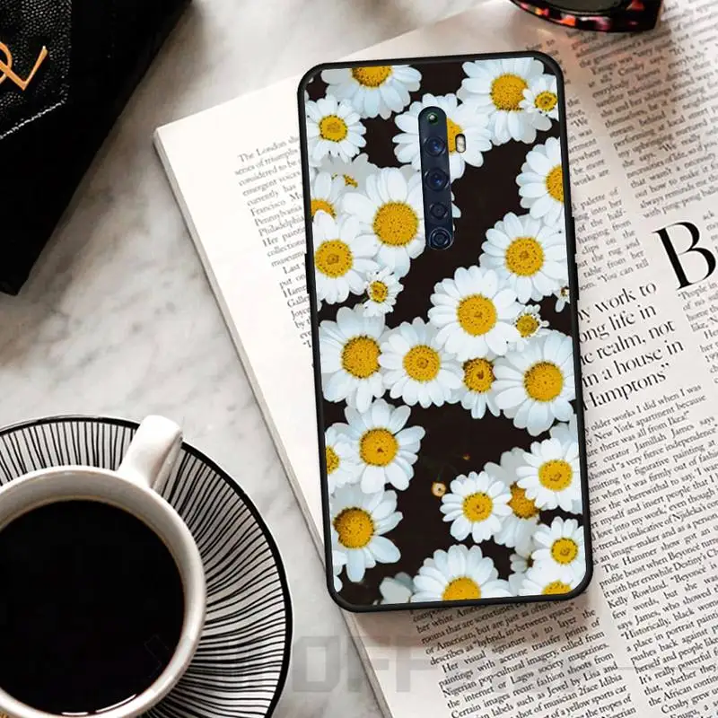 

Shiny Sunflower Phone Case For OPPO RENO 2Z R15pro R17pro Realme 2 2pro 3 3pro 5 5pro C2 Cover TPU Soft Silicone