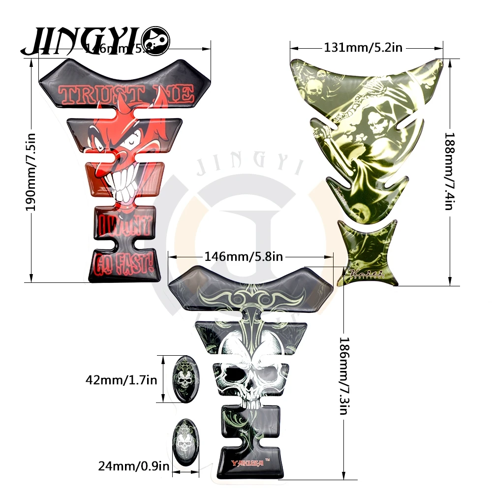 3D наклейка на мотоцикл защитная накладка бак Череп гоночный автомобиль для SUZUKI