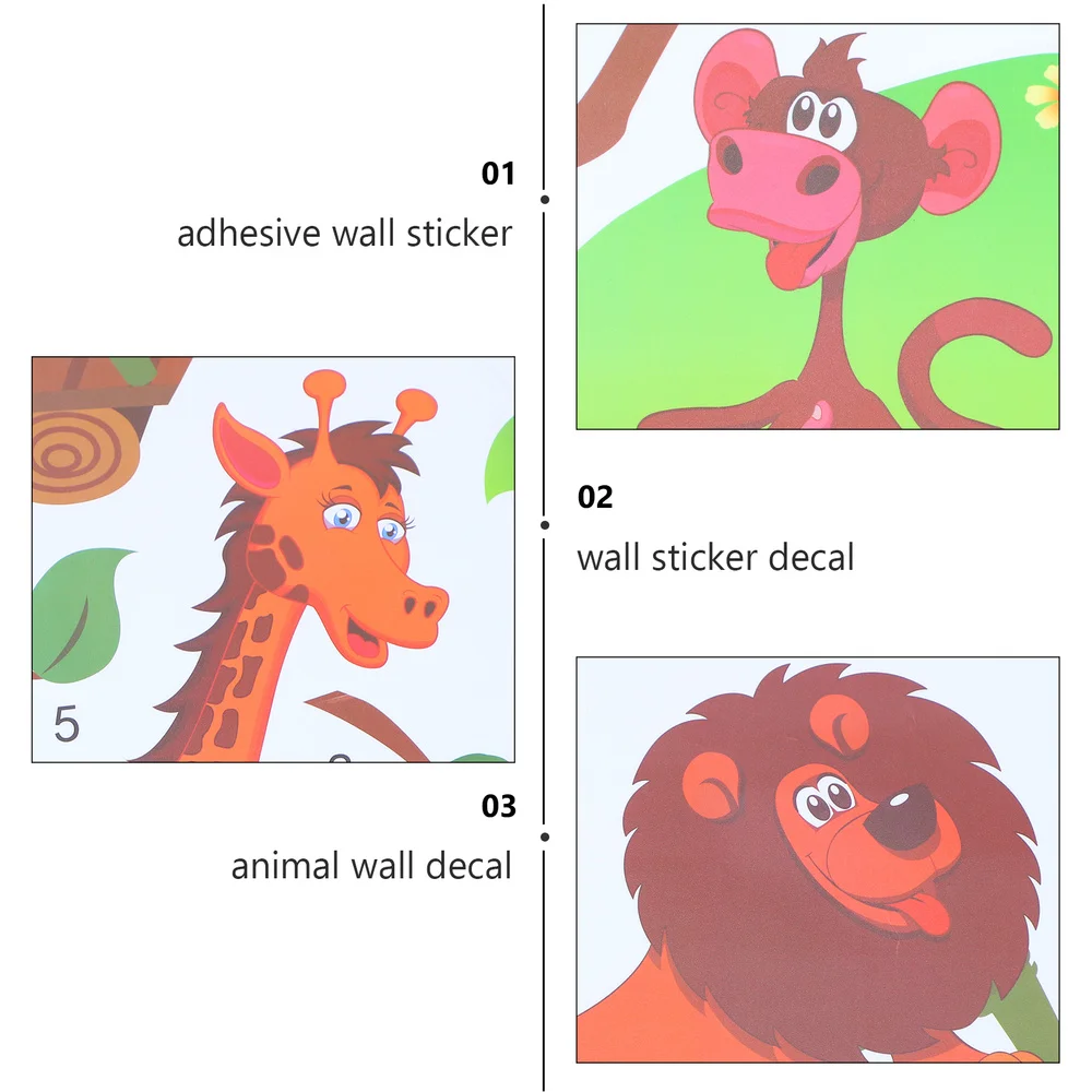 

2 Set Self Adhesive Animal Wall Decals Stickers Home Decoration DIY Accessories