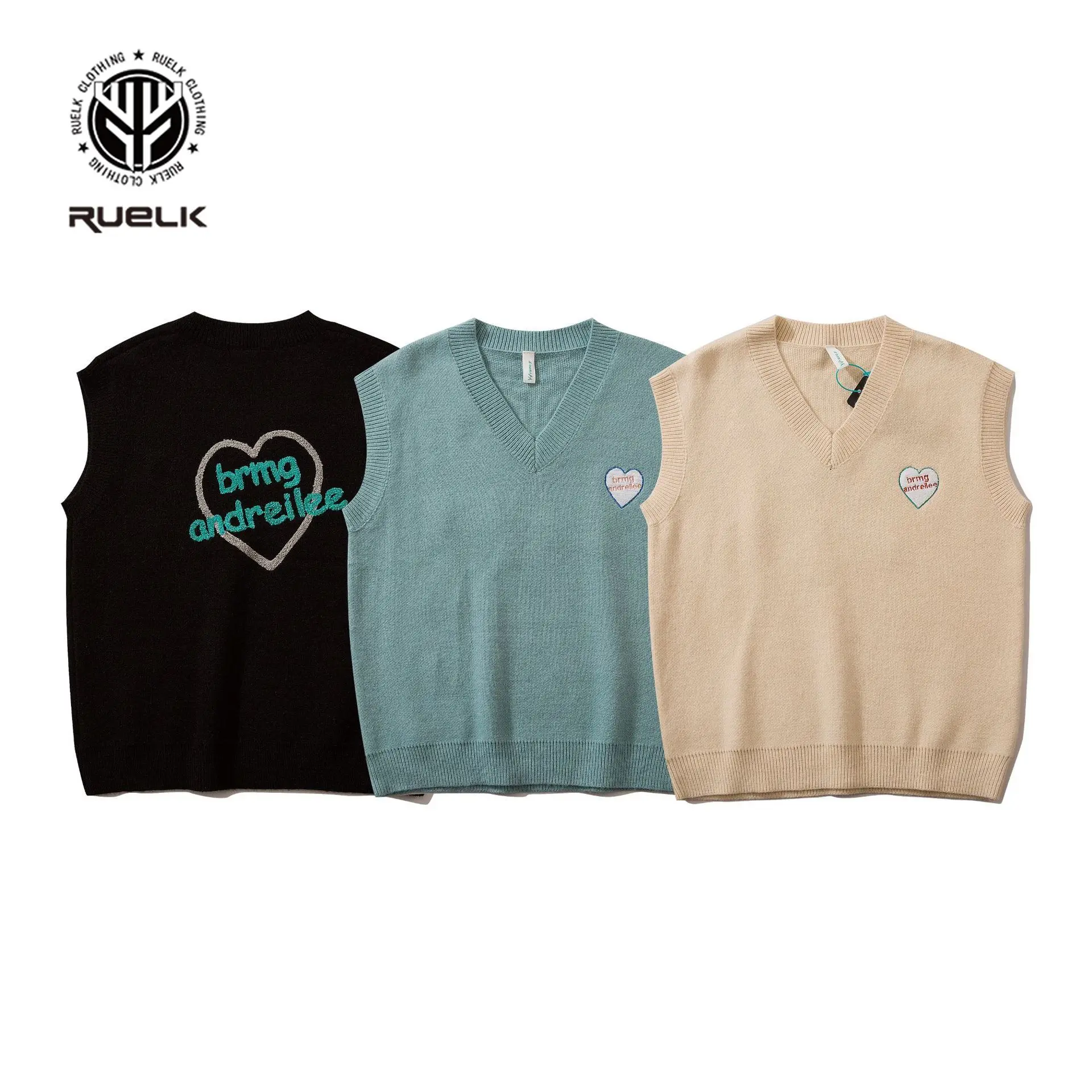 

Мужской жилет, свитер, Мужская брендовая Новинка на осень и зиму, свободный свитер без рукавов с V-образным вырезом, повседневный жилет, свит...