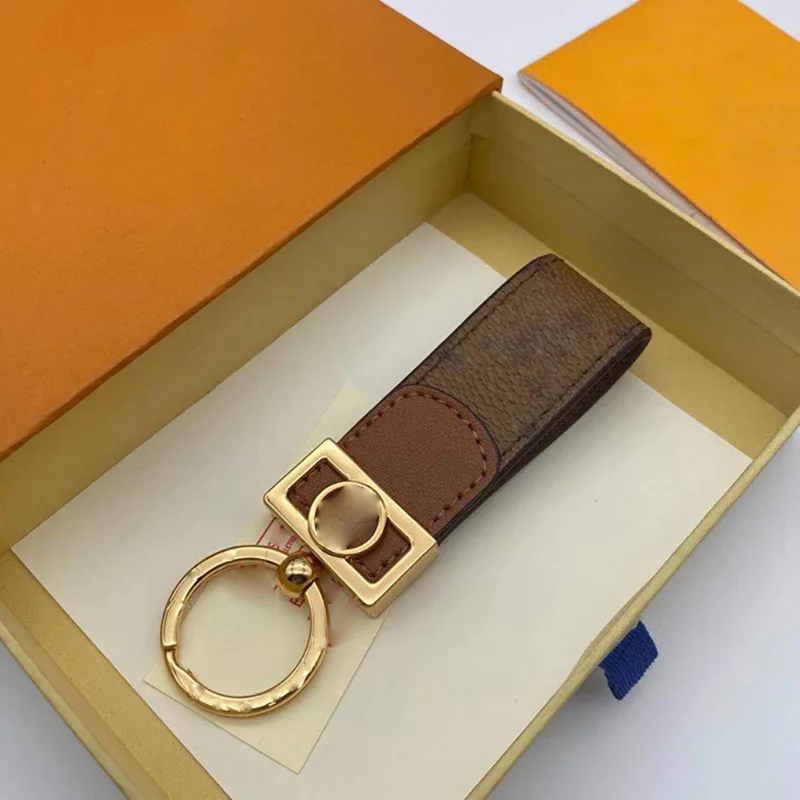 

High-Grade Leather Keychain Car KeyChain Classic Keyring Mobile Pendant Exquisite Birthday Gift Anahtar dolab