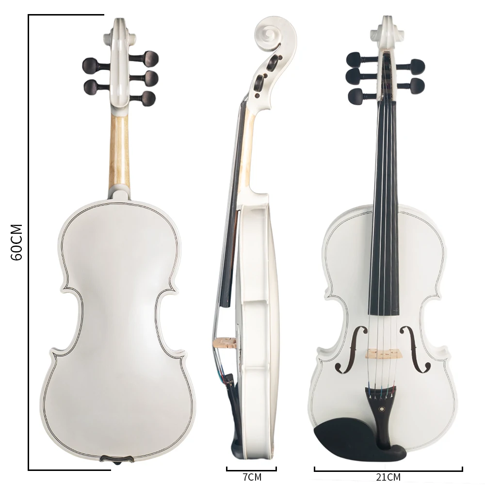 LOMMI 5 Strings Acoustic Violin 5 String Violin 4/4 Full Size Violin +Case Bow Rosin Student 5 String Violin Acoustic Fiddle SET enlarge