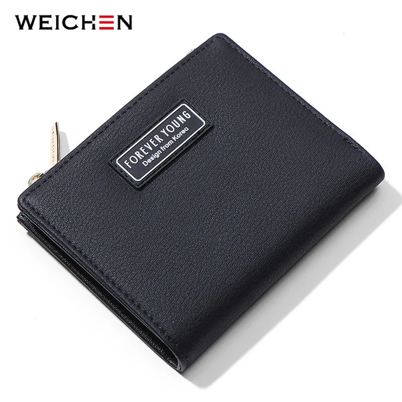 WEICHEN тонкий маленький кошелек для женщин из мягкой кожи держатель карт на молнии
