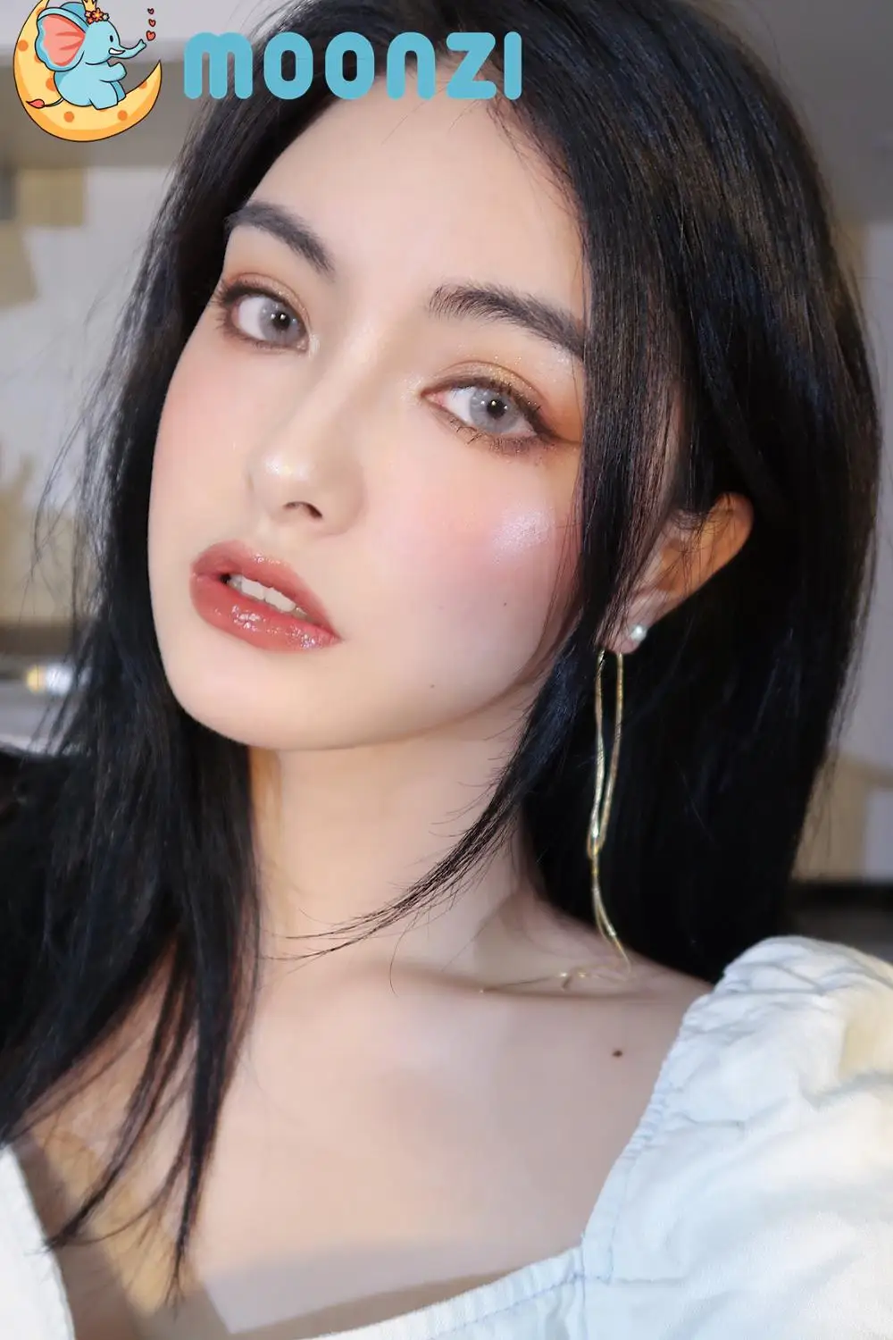 MOONZI винно серого цвета контактные линзы маленький ученик Цветной для глаз