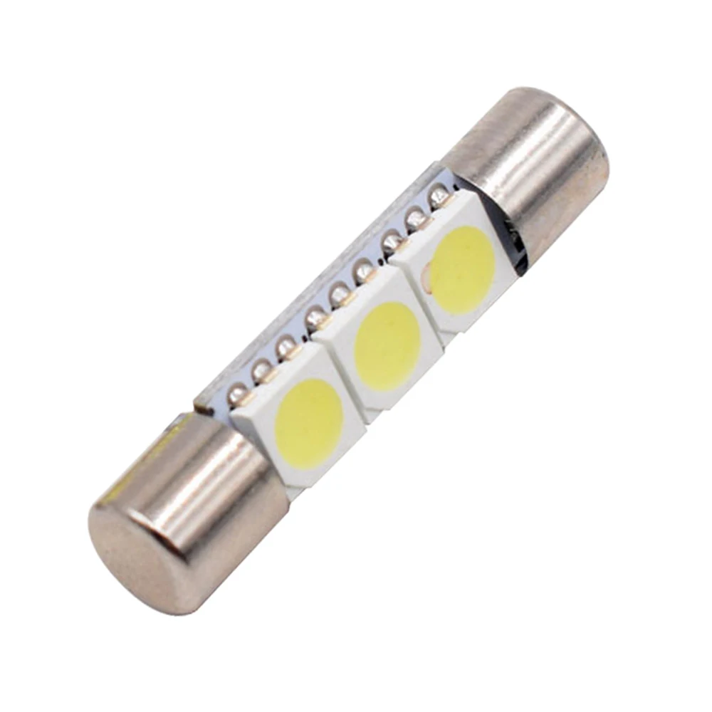 T6.3 гирлянда 28 мм 31 5050 3 SMD Автомобильный светодиодный макияж лампа потолочный