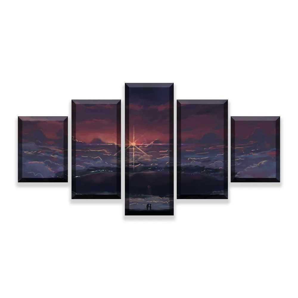 

Modular Canvas Paintings Framework Home Decor 5 Pieces Anime Movie Your Name Poster HD Printed Pictures Living Room Wall Art