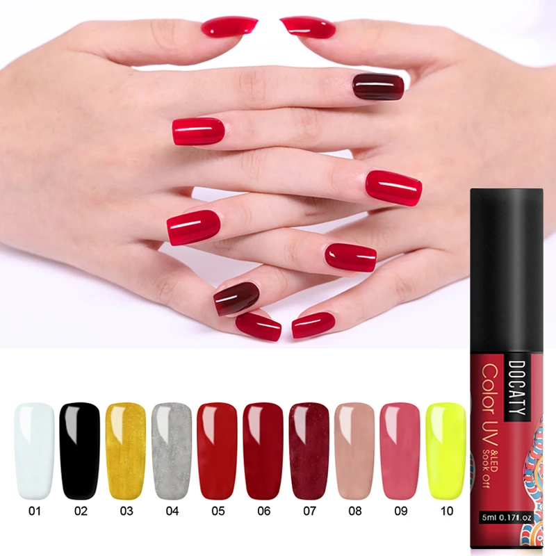 Docaty Lucky Гель лак для ногтей замачивающийся полуперманентный телесного цвета 5 мл