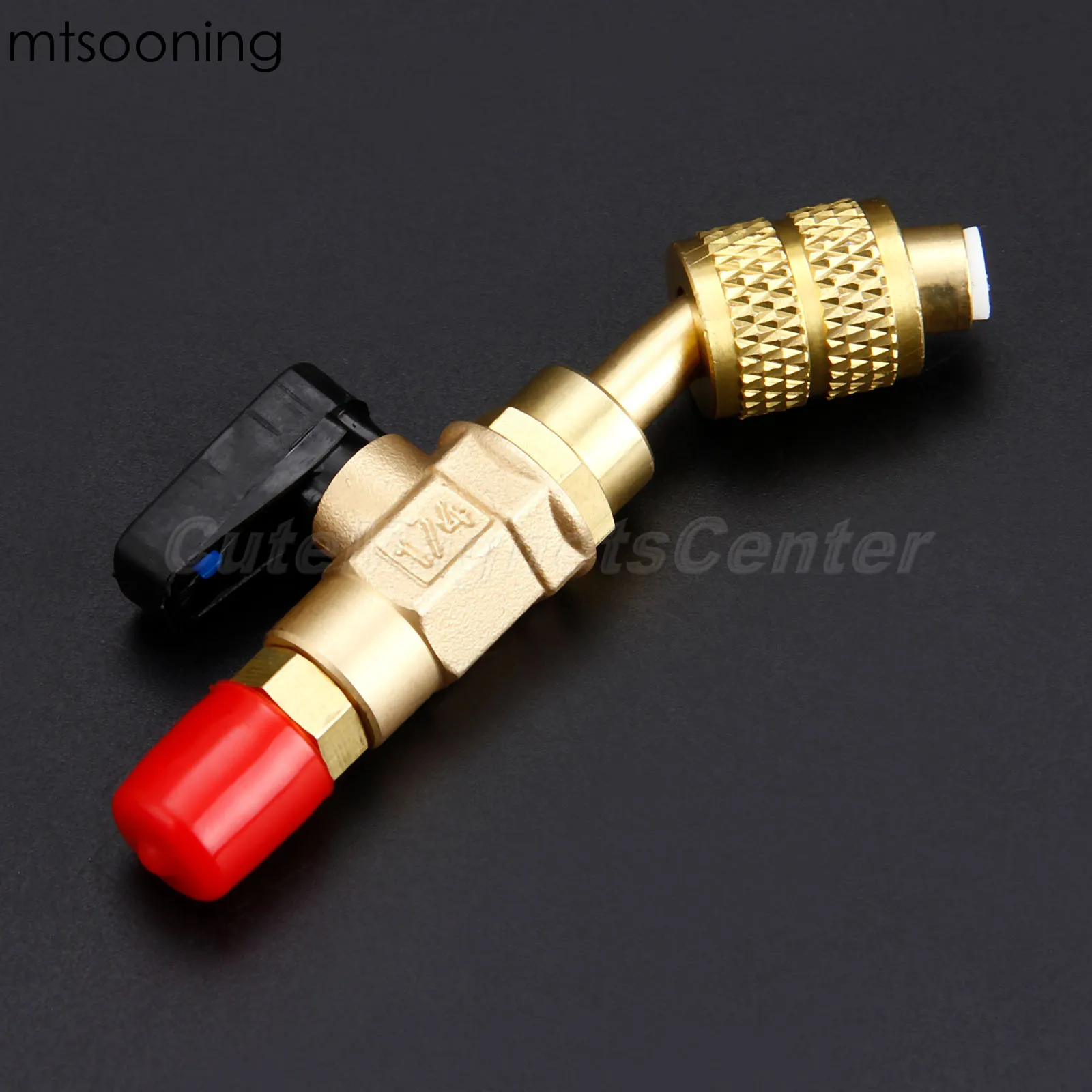 Mtsooning 45 градусный Угловой запорный шаровой клапан HVAC A/C 1/4 дюйма SAE для R22 R12