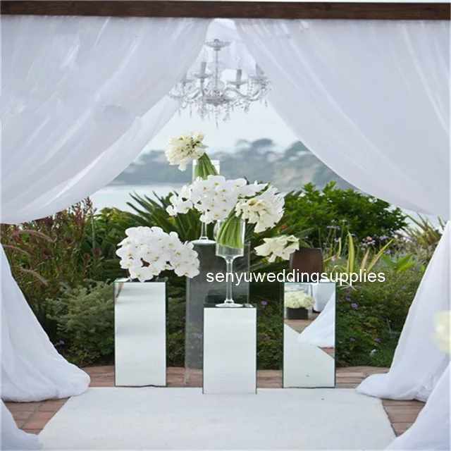 Новое Стильное квадратное серебряное зеркало lucite plinths дисплей акриловая