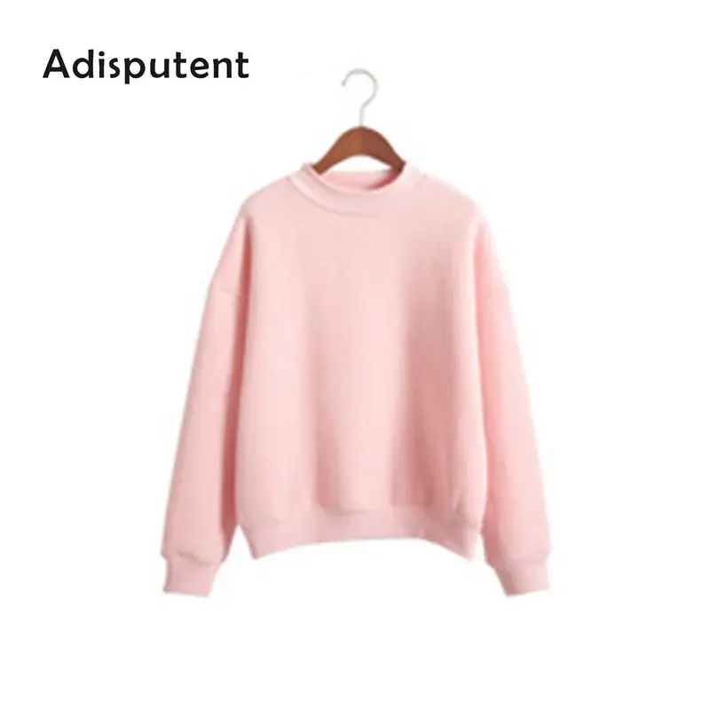 Женские корейские свободные толстовки 9 цветов зимние однотонные бархатные