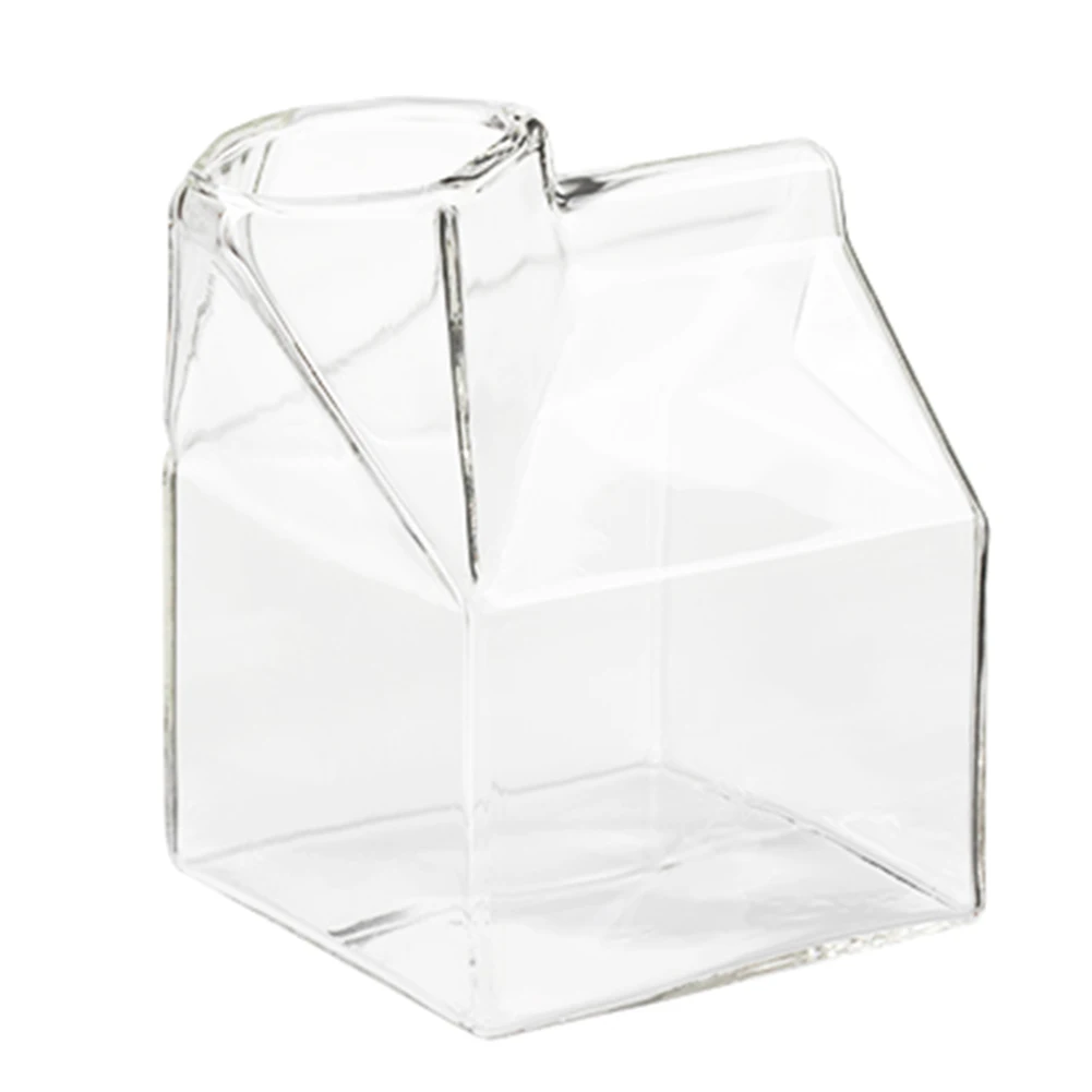 350 мл креативные бутылки для воды простая прозрачная коробка молока стеклянные