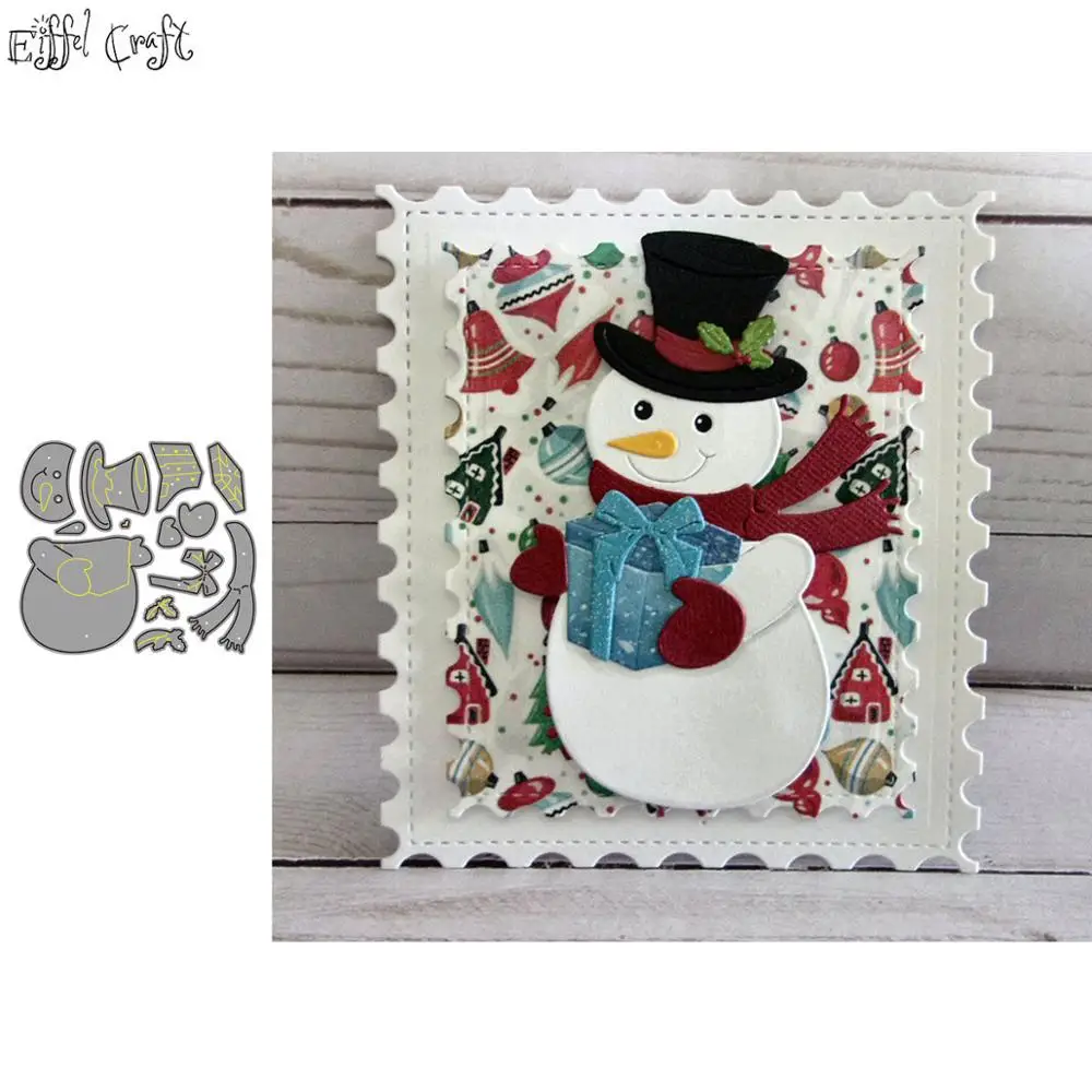 

Snowman Gift Metal Cutting Dies New Diy Emboss Stencil Ice Festival Scrapbooking Dies For Card Making