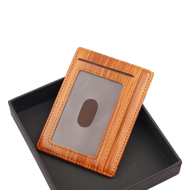 Горячая Распродажа кошелек из искусственной кожи под дерево короткий для монет с