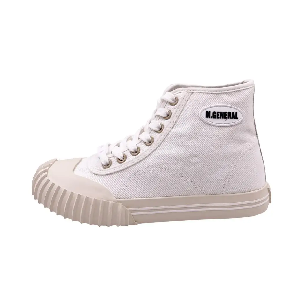 Ins/парусиновая обувь на высоком каблуке Женская черно белая в стиле ретро