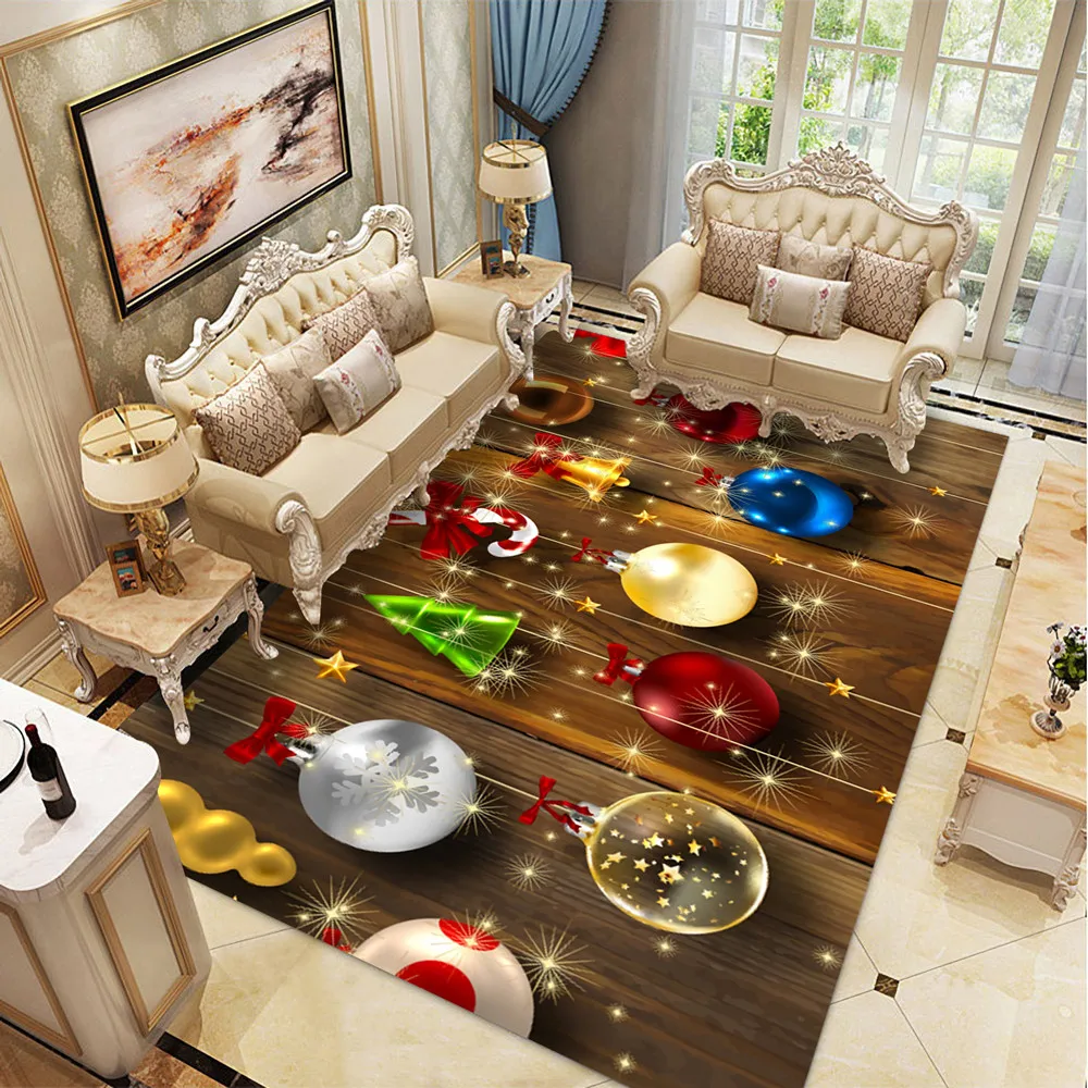 3D коврик в рождественском стиле Санта-Клауса Противоскользящий для кухни