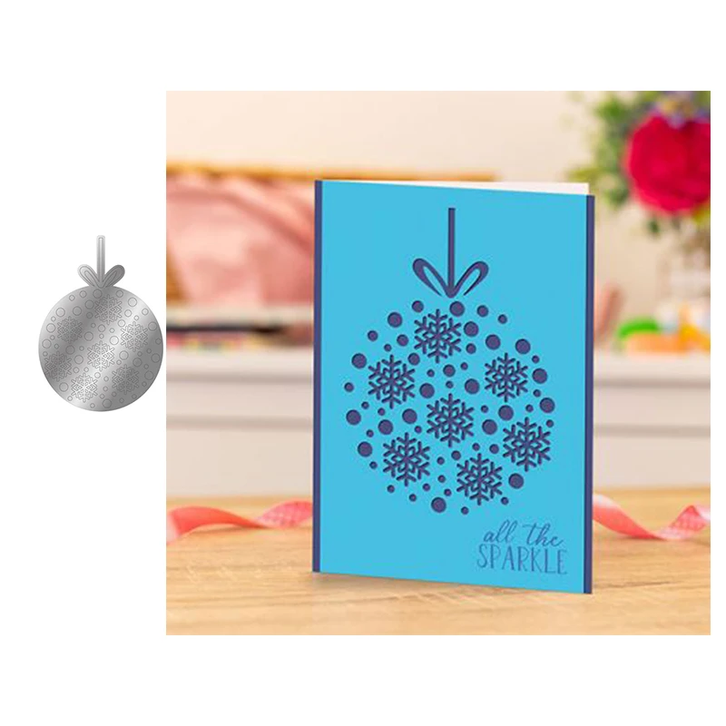 

JC Snowflakes Pendant Ball Metal Cutting Dies for Scrapbooking Card Make Stencil Craft Paper DIY Mold Mould Model Decor Template