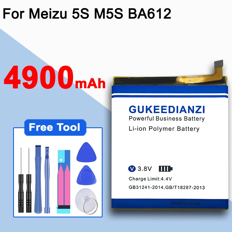 BA612 M5S 4900mAh 4900 мАч Высокая батарея BA621/BA612/BT15/BT61/BT68 для Meizu Note 5 M5 Note/M5 5S M5s/M3 M3s/M3 Note L681H M681H аккумулятор для телефона - Цвет: BA612 M5S 4900mAh