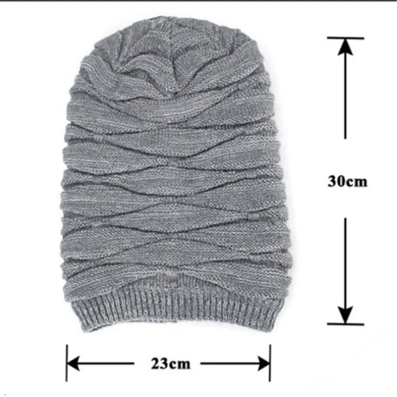 

Winter Warm Women Men Hat Slouch Baggy Hat Solid Beanie Ski Knitted Thick Cap Beanie Hot Sales bucket hat winter hats
