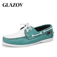 genuine leather men boat shoes luxury brand design hand sewing slip on mens loafers casual driving moccasins business men shoes