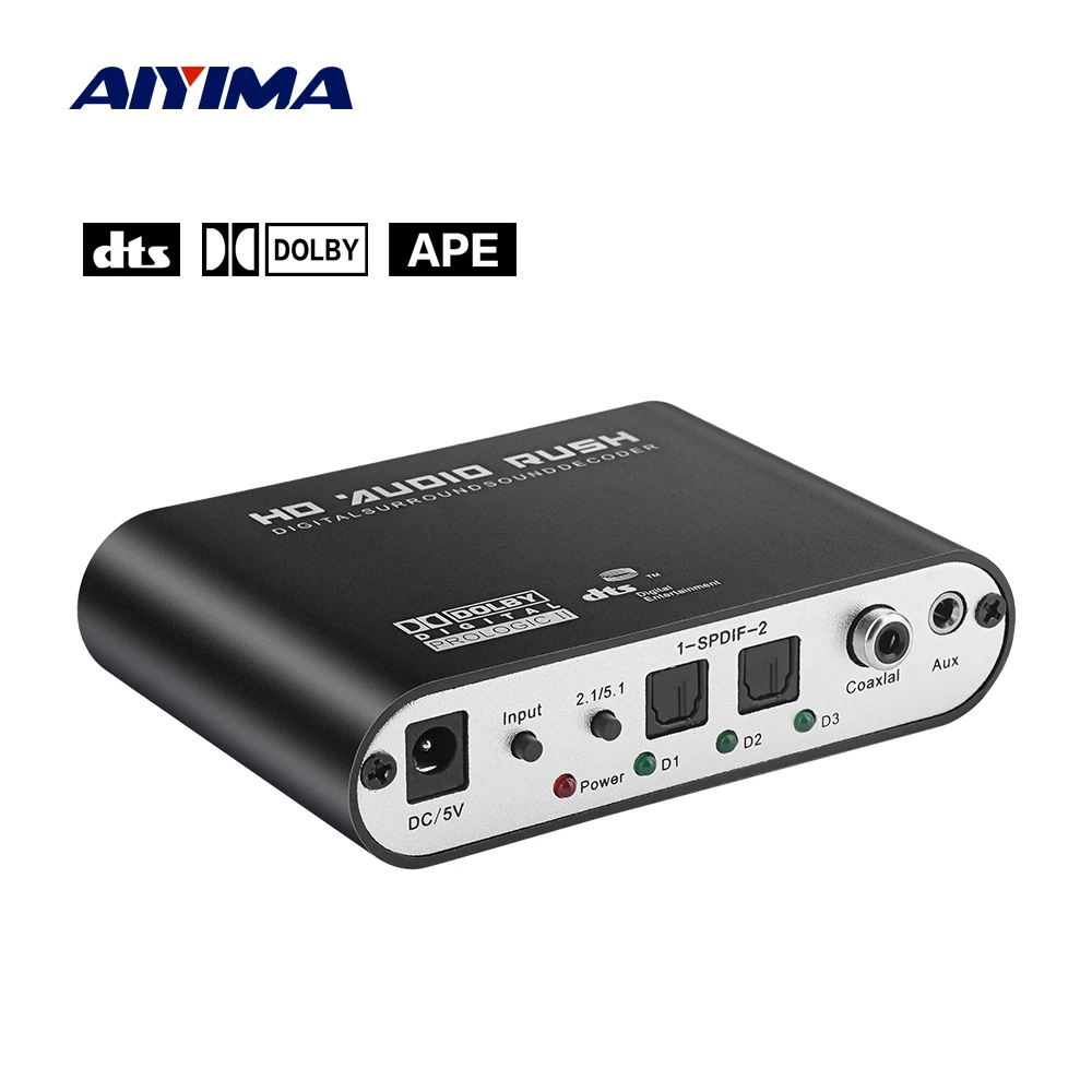 Коаксиальный декодер AIYIMA 5 1 DAC SPDIF коаксиальный в цифровой аналоговый аудио DSP 192