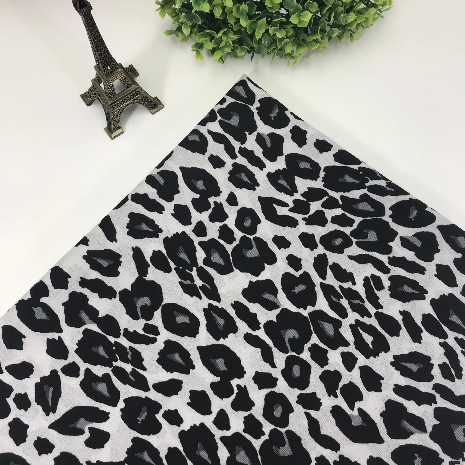 Шифон Леопардовый принт полный полиэстер фабричное кружево хлопковая ткань