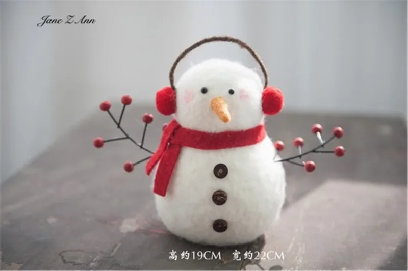 Новорожденные дети Jane Z Ann шерстяная войлочная мышь Новогодняя кукла Санта Клаус