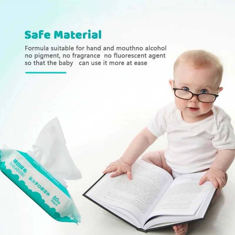 1/5 набор Parhdoas детские сухие влажные двойные салфетки 80 шт для снятия макияжа