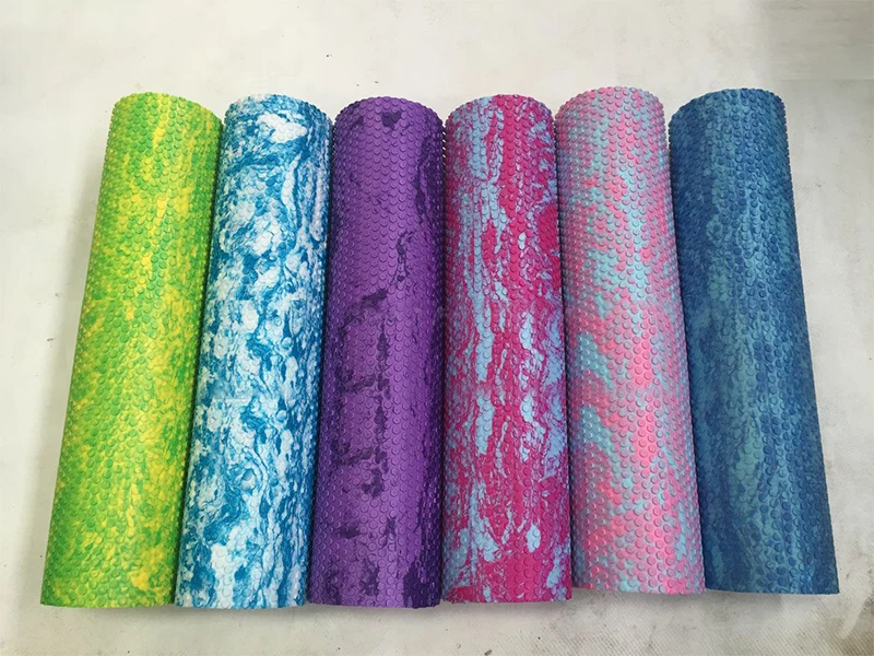 Мягкая разноцветная стойка для йоги из ЭВА радужной расцветки товары фитнеса