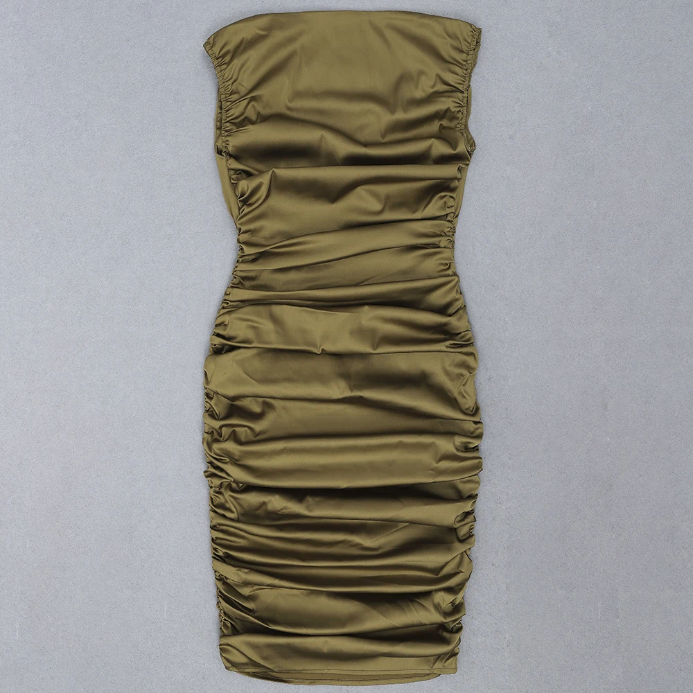 

2020 New Women Elegant green v neck sleeveles off shoulder Vestido Celebrity Evening Party Bodycon Bandage Dresses wholesale