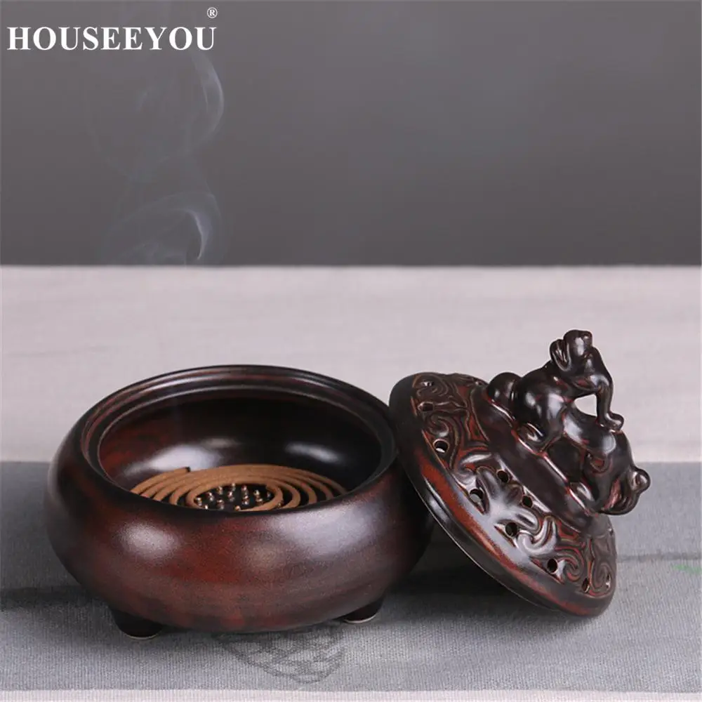 Буддийские храмы керамические катушки благовония горелка сандаловые духи
