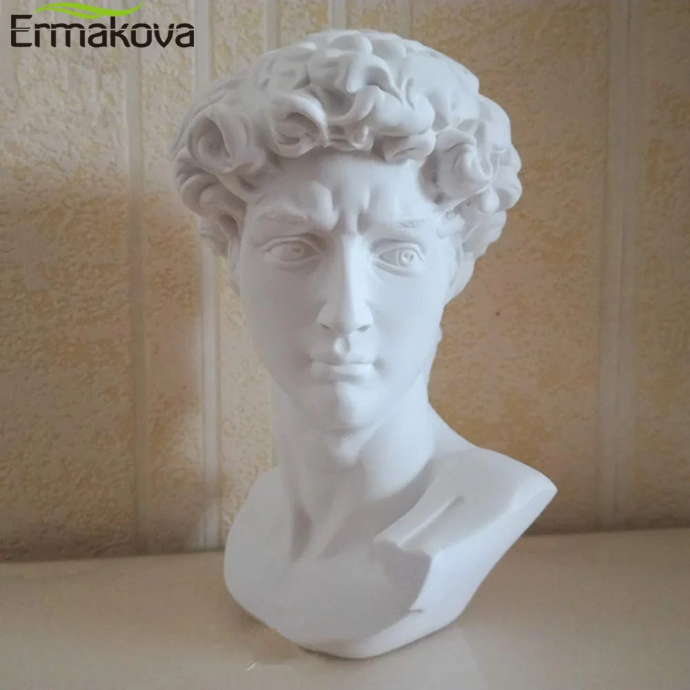 ERMAKOVA 15 см Дэвид статуя головные портреты мини гипса Микеланджело украшение дома