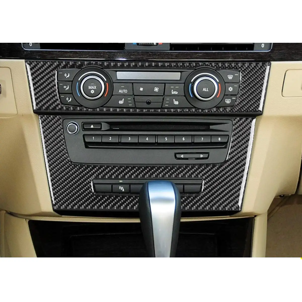 

Soft Carbon Fiber Central Air Conditioning Control CD Panel Frame Trim for BMW 3 Series E90 E92 2012