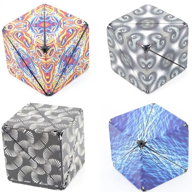 

Новейший 3D Визуальный креативный бесконечный куб 70 форм магический куб Детские интеллектуальные игрушки обучающий и Развивающий Пазл цвет...