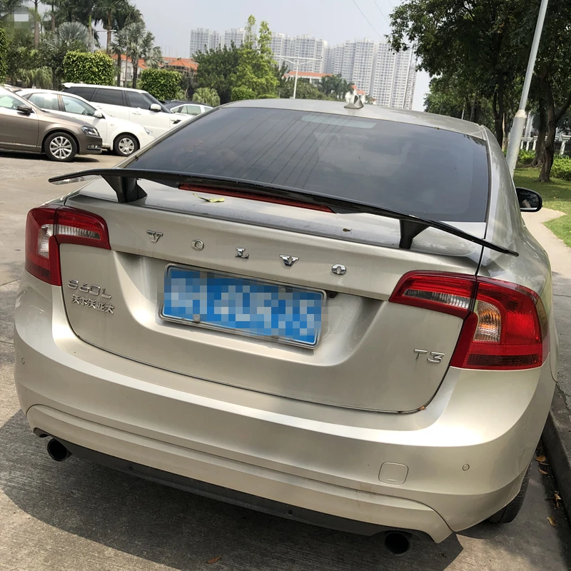 Спойлер для Volvo S60 2008 2018 спойлер из высококачественного АБС материала заднего