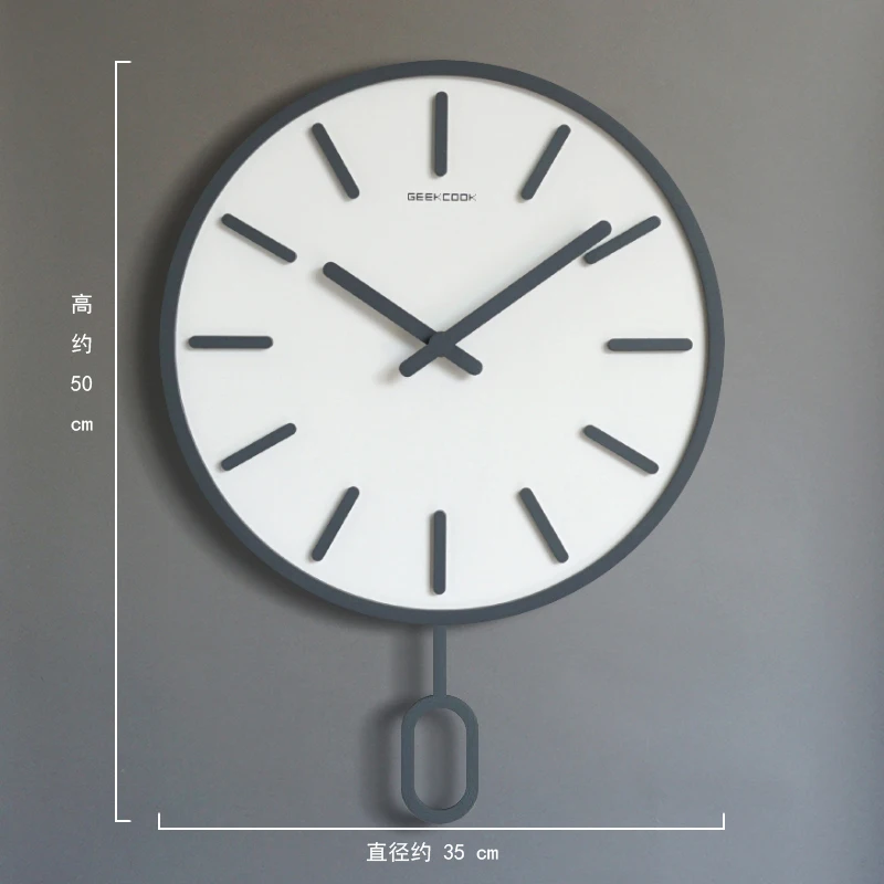 

Pendulum Silent Wall Clock Nordic Design Modern Round Art Wall Clock Simple Creative Relogio De Parede Home Decoration DL50WC
