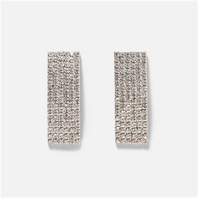 JURAN ZA, новая мода, геометрические висячие серьги с кристаллами,, Boho, ручной работы, висячие серьги для женщин, ювелирное изделие, подарок - Окраска металла: 51421-SV