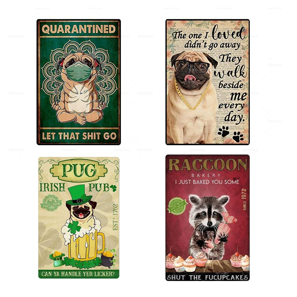 

Металлические оловянные знаки Pekingese, винтажный плакат, табличка, домашний магазин, декоративное украшение для паба, бара, клуба, домашний де...