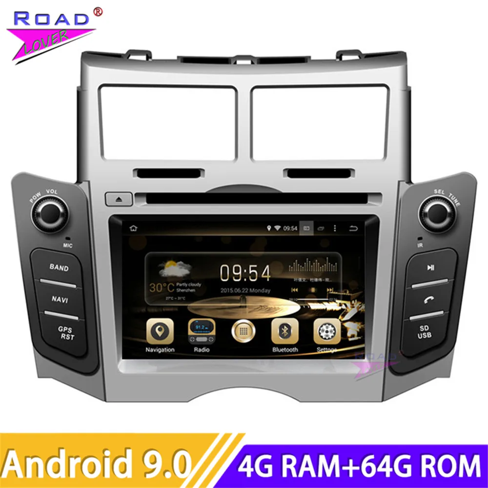 Roadlover Android 9.0 Car PC DVD Player Radio For Toyota Yaris 2005 2006 2007 2008 2009 2010 2011 Stereo GPS Navigation Magnitol |