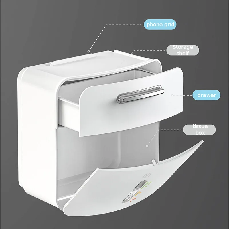 toilet paper holder paper towel storage box tray wall mounted wc roll paper stand case for toilet paper bathroom accessories free global shipping