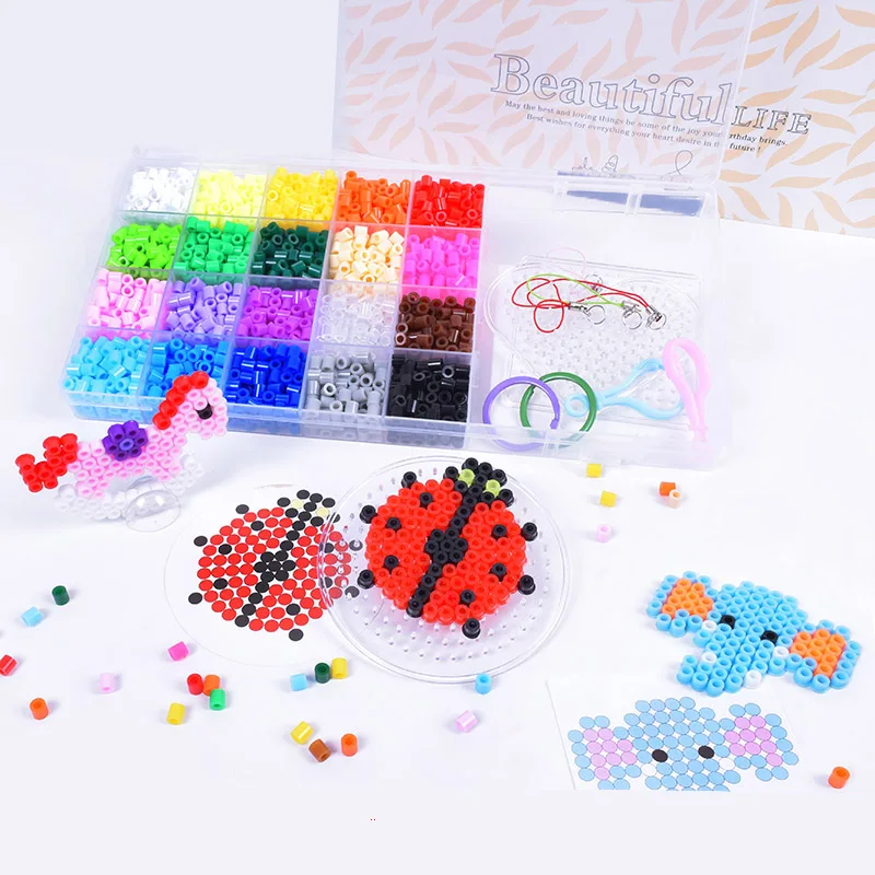 

JINLETONG 2000 шт Хама бусины 5 мм набор головоломки DIY Развивающие игрушки Дети 3D Пазлы предохранители бусины 5 мм Pegboards детский подарок