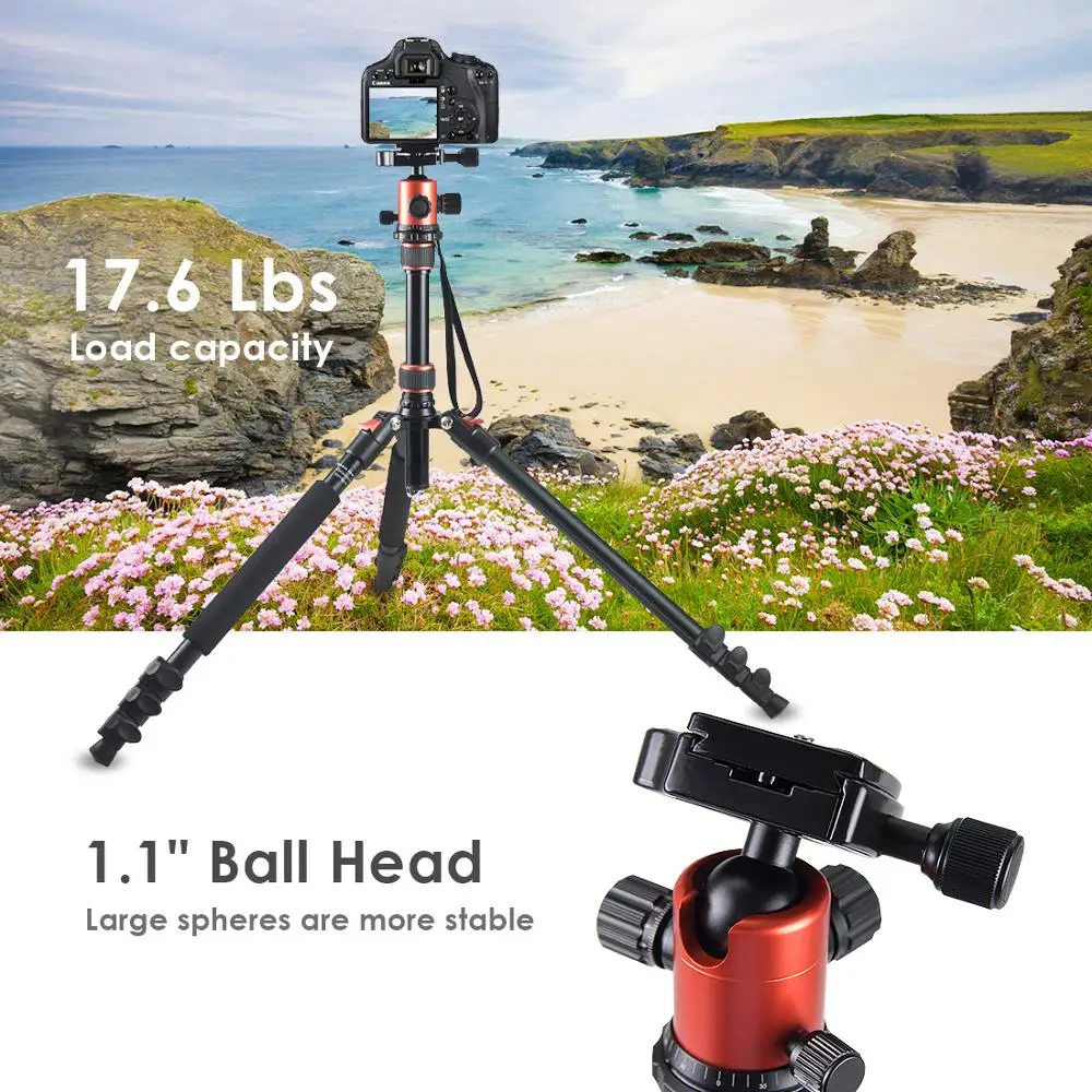 Легкий портативный профессиональный штатив для камеры алюминиевый монопод