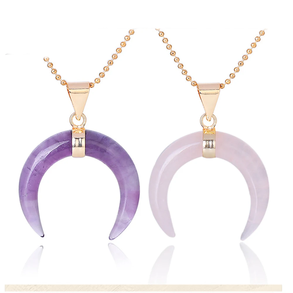 

Ожерелье с подвеской в виде Луны из натурального камня, 2021